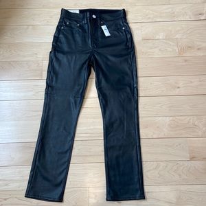 GAP Vintage Slim High Rise Leather Pants